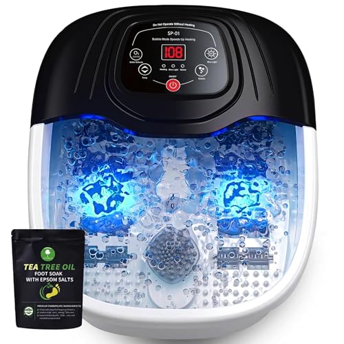 MODILIC Foot Spa Bath Massager with Heat, UV & Ozone, Bubbles & Blue Light