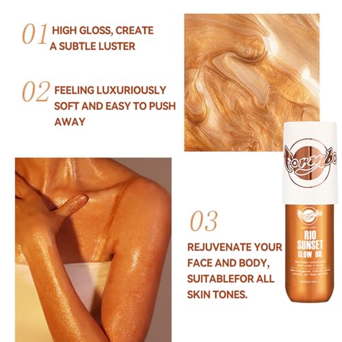 Body Glow Oil Highlighter - Golden Shimmer, 90ML