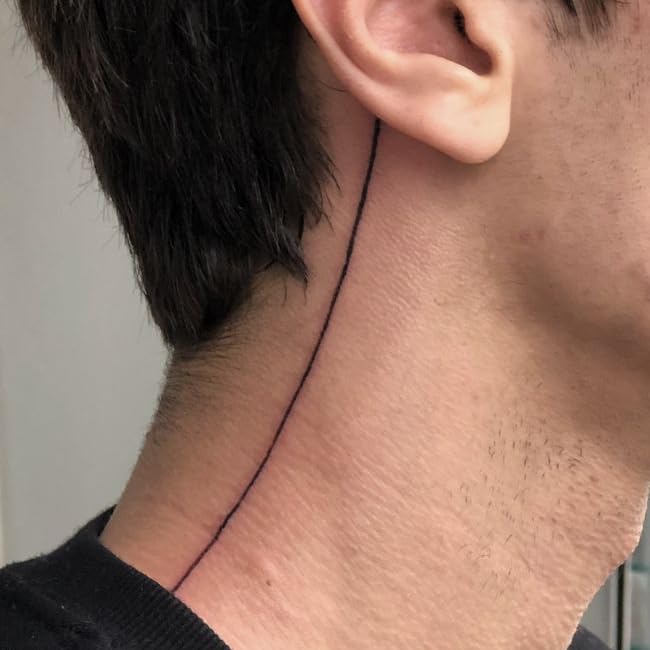 Minimalist Line Temporary Tattoos for Adults – Black Realistic Fake Tattoos