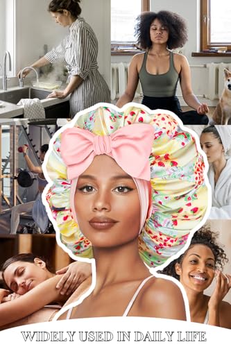 Silk Double Layer Bonnet with Tie for Women's Hair