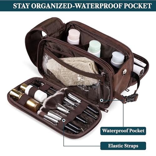 PAVILIA Extra Large Toiletry Bag for Men - Water Resistant Dopp Kit