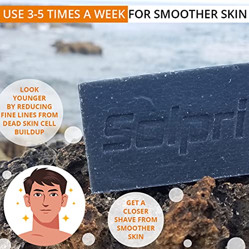 Shield Exfoliating Charcoal Bar Soap for Athletes ? Deep Clean with Lemongrass & Tea Tree ? 4 oz (Two-Pack)