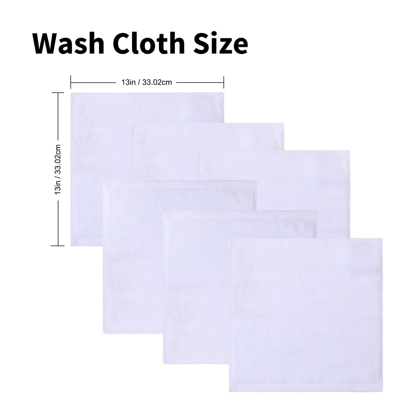 Everplush Country Terry Face Towel 6-Piece Set - Cotton Combined with Microfiber, High Absorbency, Extra Soft, Suitable for Face Cleansing & Baby Care, Lint-Free, Multi-Purpose