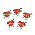 Mom Heart Temporary Tattoos Pack of 10 | Waterproof