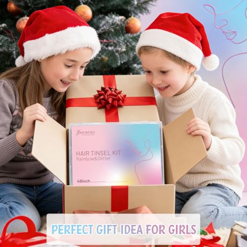 Hair Tinsel Kit 20 Colors - Heat Resistant Extensions 48 Inch