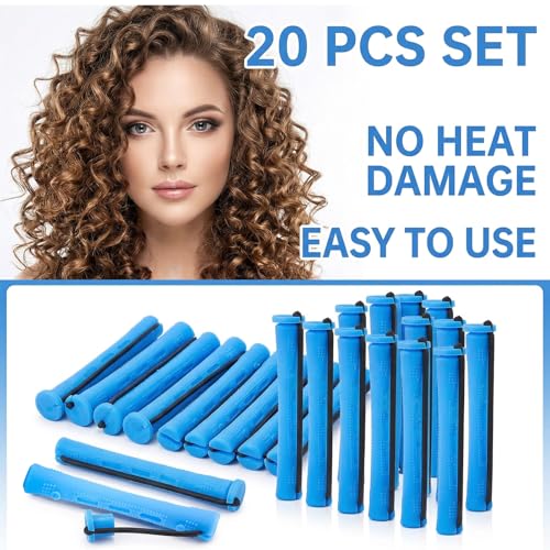 20 Pcs Plastic Perm Rods for Hair Curling – Cold Wave Rollers