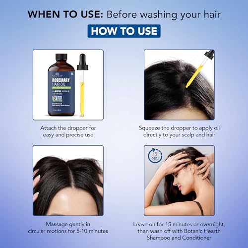 Botanic Hearth Rosemary Oil for Hair Growth with Biotin & Jojoba