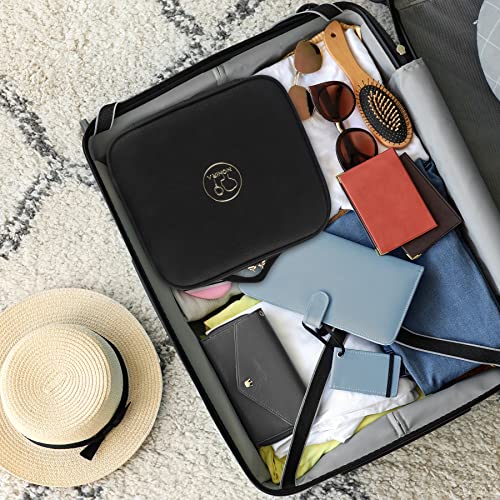 MOMIRA Travel Makeup Bag with Lighted Mirror & Organizer