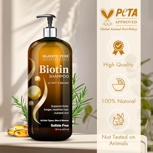 Rosemary Castor & Biotin Shampoo for Thinning Hair, 16 fl oz