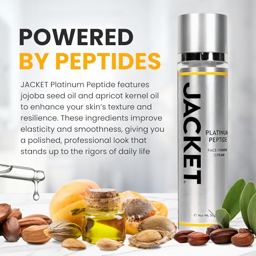 Jacket Platinum Peptide Anti-Aging Serum - Advanced Medical Grade Peptide Technology for Faster Wrinkle Reduction, Skin Brightening & Rapid Collagen Production- Superior Hydration for Radiant Skin