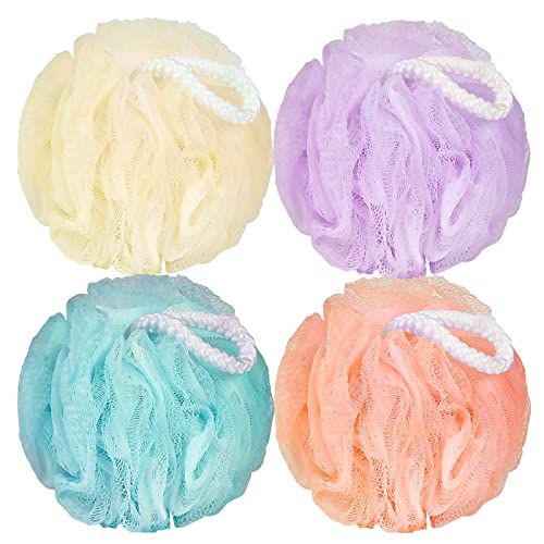 Bath Loofah Sponge 4-Pack - Exfoliating Body Scrubber