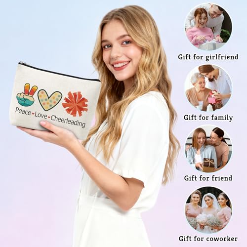 Cheerleader Makeup Bag for Women - Cheerleading Gift & Travel Pouch