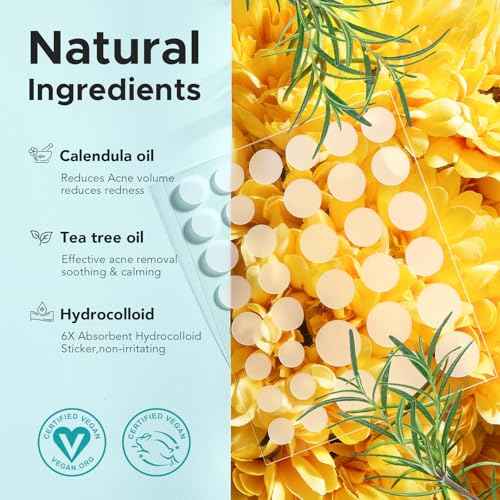 TKTK Pimple Patch Acne Patch, 4 Sizes 280 Patches Acne Absorbing Cover Patch, Hydrocolloid Invisible Acne Patches For Face Zit Patch Acne Dots Tea Tree, Calendula Oil - 2 Pack