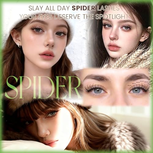 KEYYOU Spider Lash Clusters 8-16mm D Curl Wispy Eyelashes