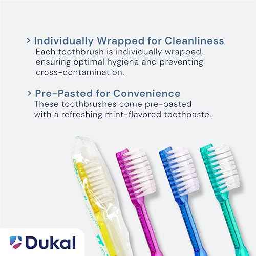 Dukal Fast Brush Pre-Pasted Disposable Toothbrushes (Case of 1000)