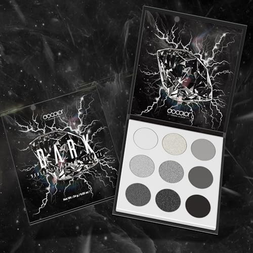 docolor Black Eyeshadow Palette 9 Colors Highly Pigmented