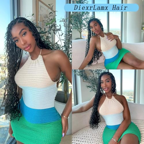 DiexrLamx 150g 12 Inch Curly Boho Braiding Hair Bundles – Natural Color 3 Pack