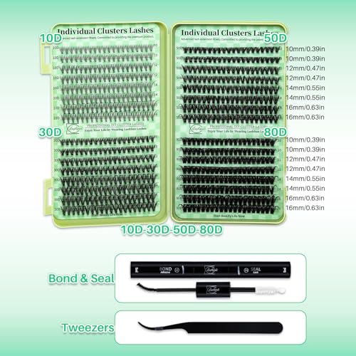 Wispy Lash Clusters Kit with Bond, Seal & Tweezers