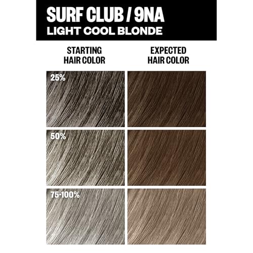 IGK Permanent Hair Dye Color Kit | 9NA Surf Club - Light Cool Blonde | 100% Gray Color Coverage + Strengthen + Shine | Ammonia Free