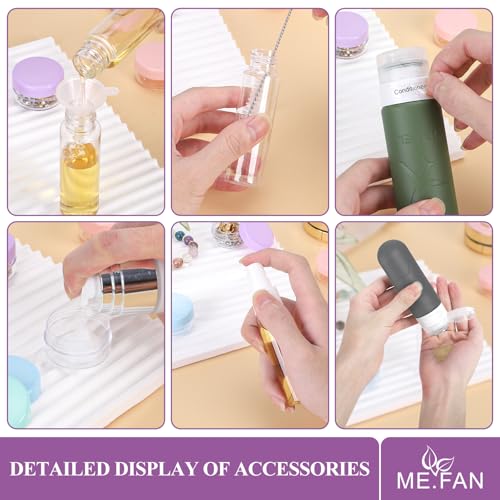 ME.FAN 18 Pack TSA Approved Travel Bottles Black & White - Leakproof Toiletry Set