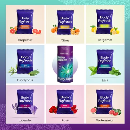 Aromatherapy Shower Steamers 8 Pack - Long-Lasting Essential Oils