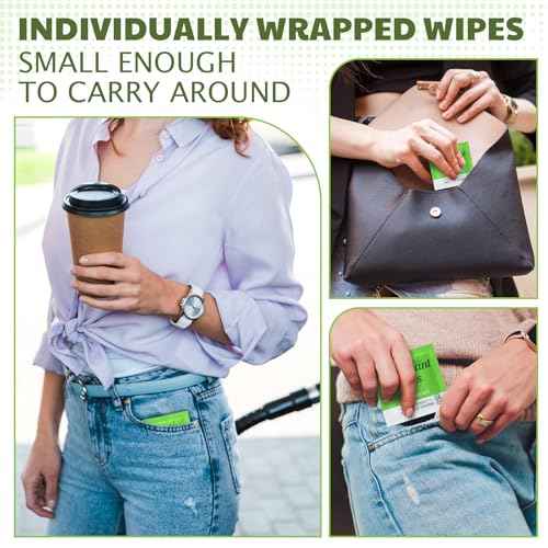 Timgle 100 Pcs Mini Travel Deodorant Wipes Individually Wrapped Armpit Antiperspirant Deodorant Sweat Body Wipes for Women Men Teens Sports Travel Clean Skin Underarm Excessive Sweating(Aloe Vera)