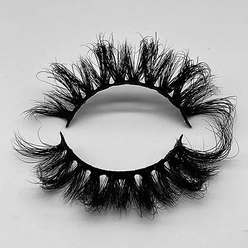 Fluffy Mink Lashes Strip with Russsian Volume, D Curl False Eyelashes Natural Look Effect, Cruelty-Free 18 mm for Women Makeup 1 Pair