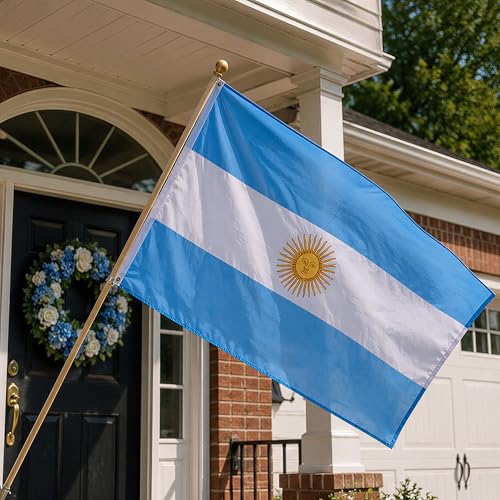 Large 3x5 ft Argentine National Flag - Fade Resistant with Grommets