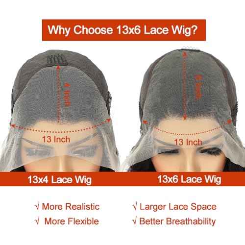 Ginger Orange 30 Inch Lace Front Wigs Human Hair Body Wave Wavy 13x6 HD Lace Front Glueless Ginger Wig Human Hair 180% Density Transparent HD Lace Frontal Wigs Pre Plucked Hairline