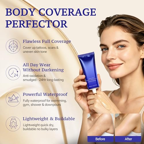 Waterproof Body Coverage Concealer – Full Coverage Tattoo & Scar Concealer