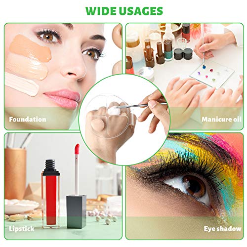 Acrylic Handheld Makeup Palette with 2 Stainless Steel Spatulas