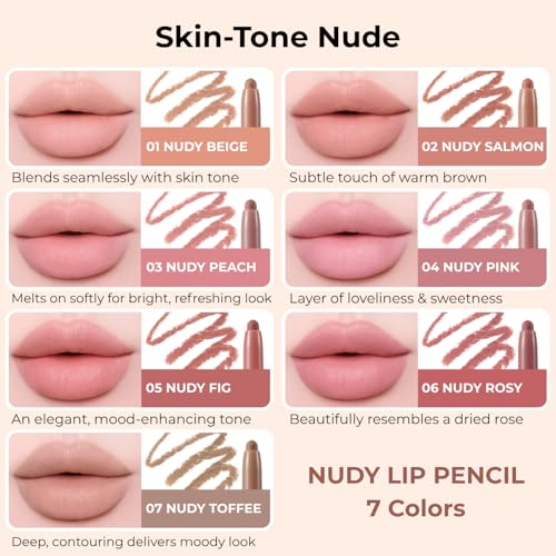 BBIA Nudy Lip Pencil - Natural Overlining Lip Liner in Nudy Toffee