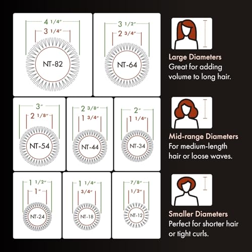 Olivia Garden NanoThermic 50th Anniversary Ceramic + Ion Round Thermal Hair Brush - Not Electrical - Professional Blowout Brush for Normal to Thick Hair