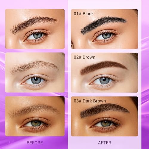 Peel Off Eyebrow Tint Gel - Waterproof, 3-Day Wear, Dark Brown