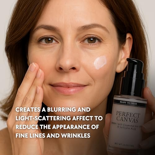 Ready to Wear Perfect Canvas Primer - Reduces Fine Wrinkles Anti Oxidants Anti Aging Skin Primer for Makeup Made in USA