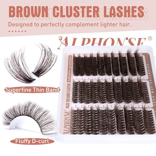 ALPHONSE Lash Clusters FLuffy Cluster Eyelash Extensions Volume Individual Lashes Clusters DIY Lash Extensions for Beginners Pestañas Pelo a Pelo