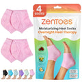ZenToes Moisturizing Heel Socks for Dry Cracked Heels, 2 Pairs
