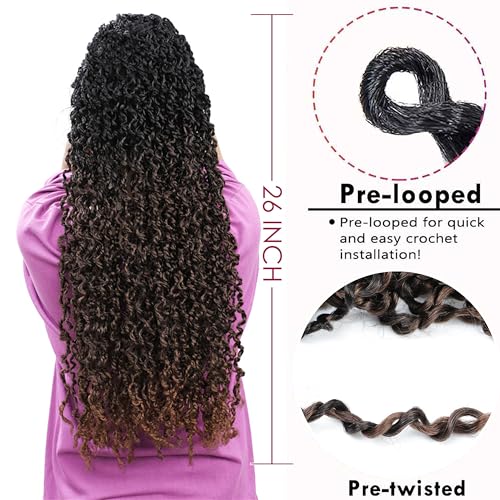 SOKU Passion Twist Crochet Hair 26" - 8 Packs Pre Twisted Senegalese Yanky Twist Crochet Hair Bey-Blonde Majesty Twist Pre-looped Synthetic Dreadlocks Bohemian Locs for Black Women