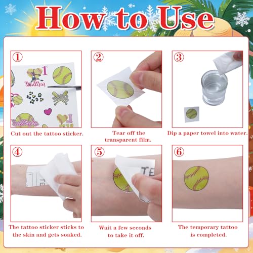 Gameza Tropical Christmas Temporary Tattoos - 200+ Pack