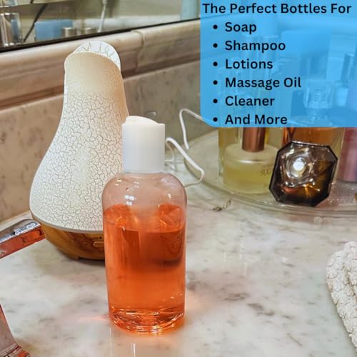 8oz Squeeze Bottles with Disc Cap (2-Pack) - Leak-Proof Travel