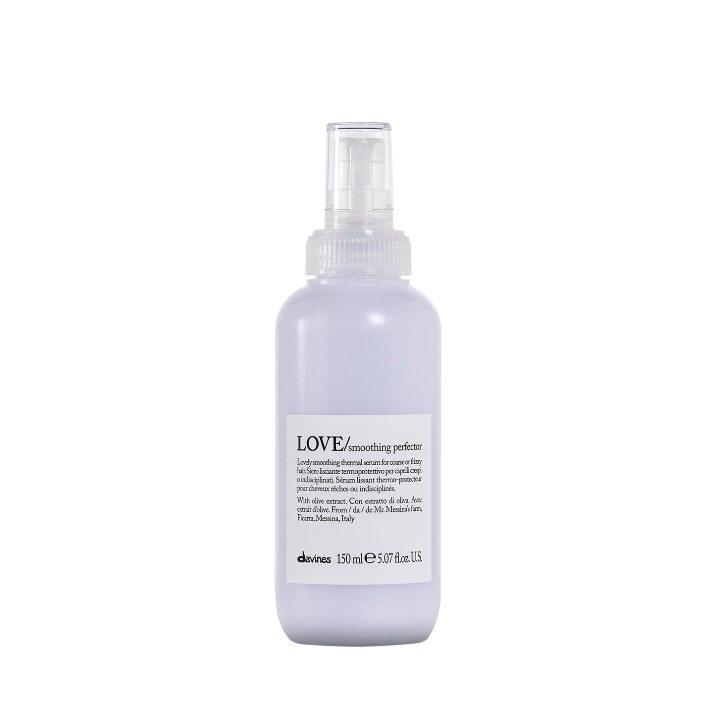 Davines LOVE Smoothing Perfector, Thermal Serum For Coarse Or Frizzy Hair, Tame And Nourish, 5 fl. oz.