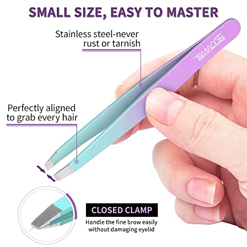 7-Piece Eyebrow Tweezers Set with Scissors & Razor