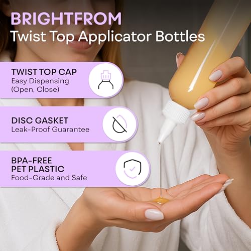 8 oz Clear Squeeze Bottles with Twist Cap (Pack of 3)