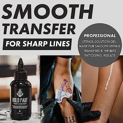 Sorry Mom Tattoo Stencil Gel Solution - Tattoo Transfer Gel for Tattooing - Long Lasting, Clear & Dark Stencils - The Original HOLD FAST - Developed in the USA by Professional Artists (3.4 oz)