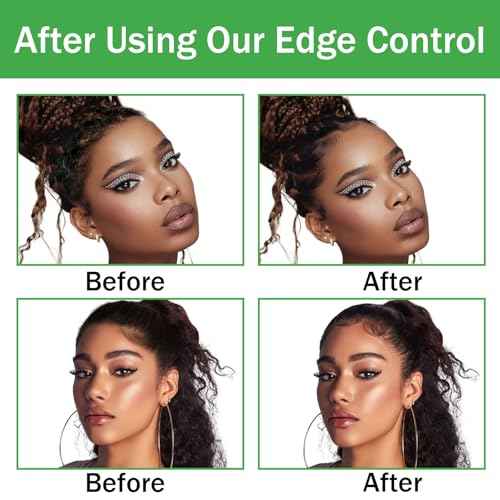 8.8 OZ Edge Control Wax for Women Strong Hold Non-greasy Edge Control Smoother Edge Wax Styling Gel Edge Control for Black Hair No Flaking, White Residue, Shine and Smooth (Sweet Melon)