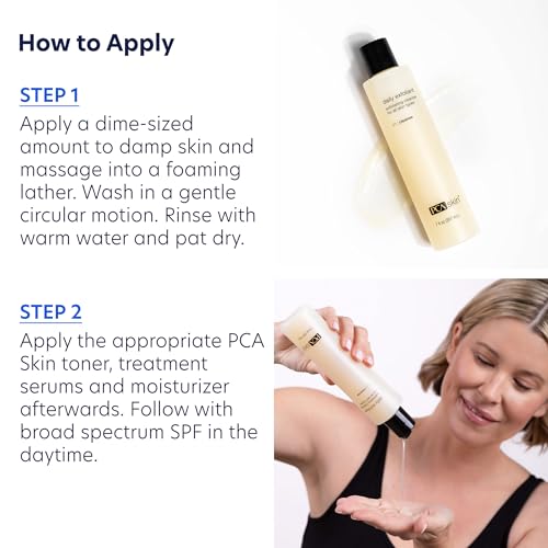 PCA SKIN Daily Face Exfoliant Cleanser, Moisturizing Face Wash, Gently Cleanses Dirt, Debris, and Other Impurities From Skin, Facial Cleanser Made with Renewable Exfoliants, 7.0 oz Bottle