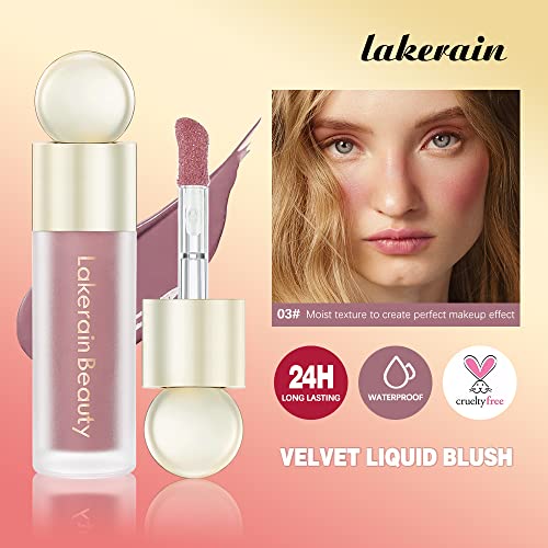 Liquid Blush Stick for Cheeks 0.25 Fl Oz - Natural Matte Pink Red Waterproof Face Tint - 2#