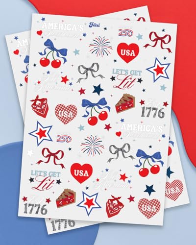 xo, Fetti 4th of July Temporary Tattoos - 250 Patriotic Designs