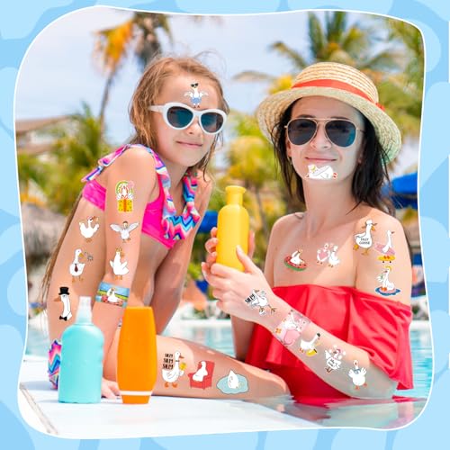 Silly Goose Party Favors Bundle - 72 Tattoos & 24 Slap Bracelets