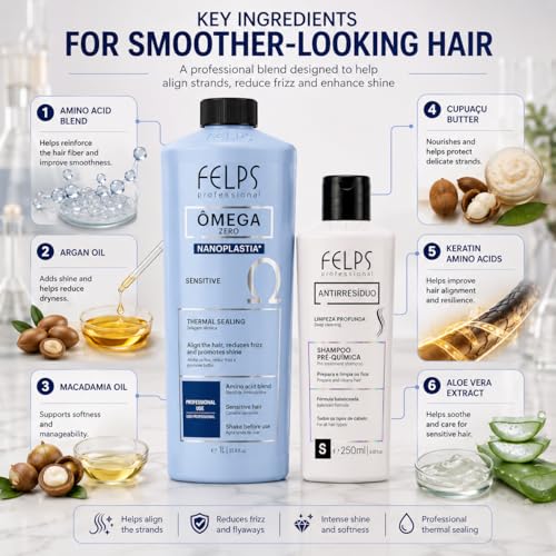 Felps Omega Zero Nanoplastia Thermal Treatment Kit 1L + Shampoo